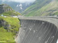 Reservoirs in Kaprun. Glacier Kitzsteinhorn.